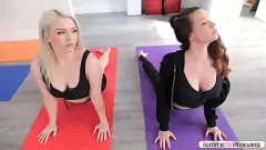 Play Petite Blonde Alison Rey Spies on, Then Joins Brunette Missa Mars for Hot Lesbian Action